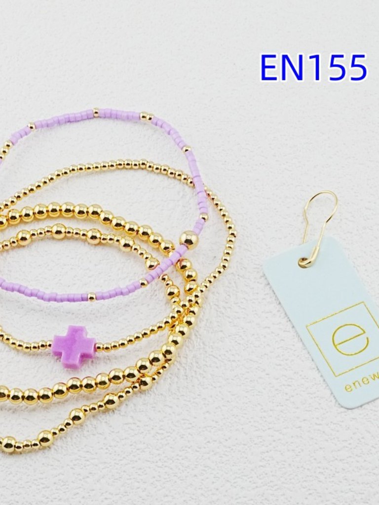 Enewton Colorful Cross Bracelet Set